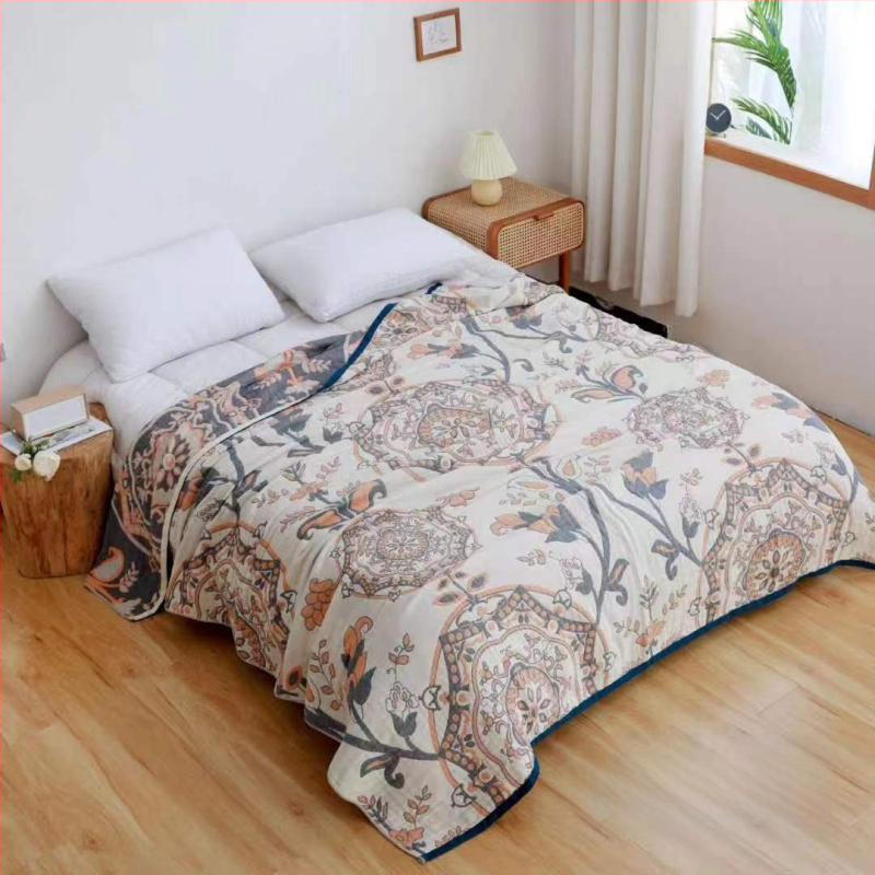 Puuvillane marlitekk Puuvillane nelja aastaaja tekk mitmekihiline liivakangast uinakutekk ühe- ja kaheinimese rätikuteki tehase hulgimüük