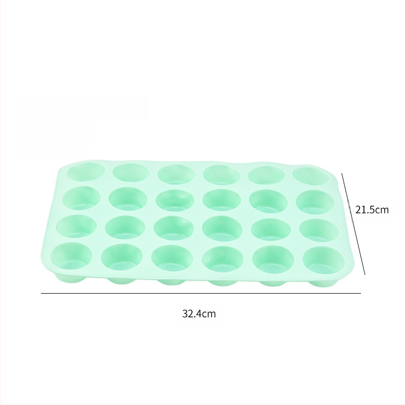 laos hulgimüügis piiriülene silikoonist ümmargune 24-kordne koogivorm munakoogi Mafeni tassivorm küpsetusvahendid koogi küpsetusplaat
