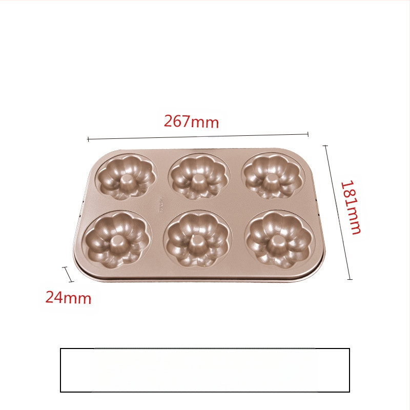Yangcheni küpsetamine 12 sõõrikuvormi mittenakkuva süsinikterasest mitmekujuline ümmargune leivakoogivorm ahjuküpsetamiseks