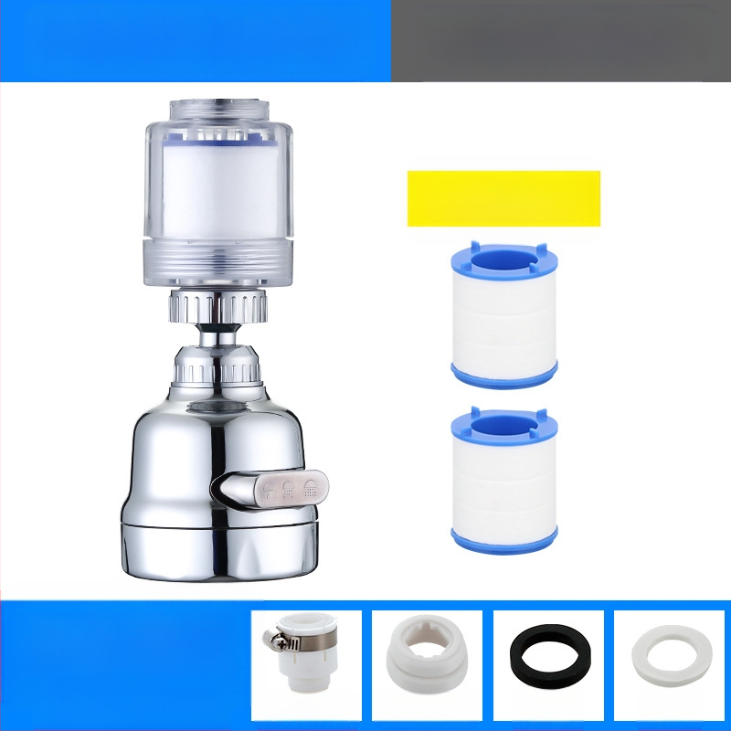 Jaucējkrāna filtra ūdens attīrītājs virtuves šļakatu galvas pagarinātājs ūdens taupīšanas universāls spiediena dušas burbuļotājs