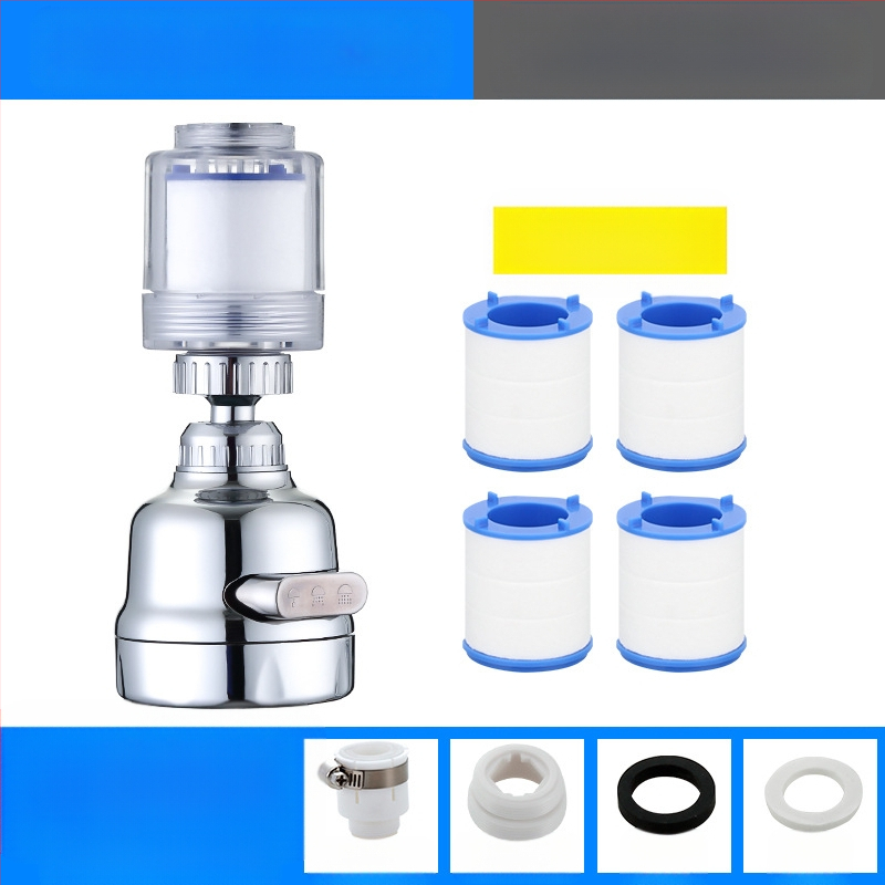 Jaucējkrāna filtra ūdens attīrītājs virtuves šļakatu galvas pagarinātājs ūdens taupīšanas universāls spiediena dušas burbuļotājs