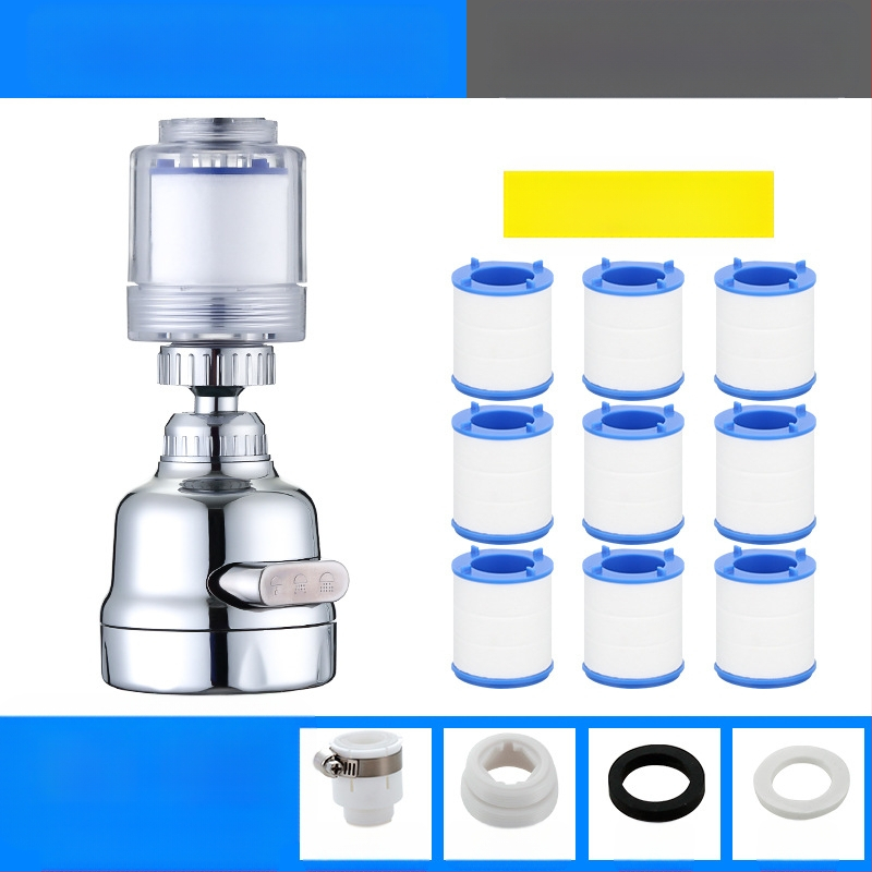 Jaucējkrāna filtra ūdens attīrītājs virtuves šļakatu galvas pagarinātājs ūdens taupīšanas universāls spiediena dušas burbuļotājs