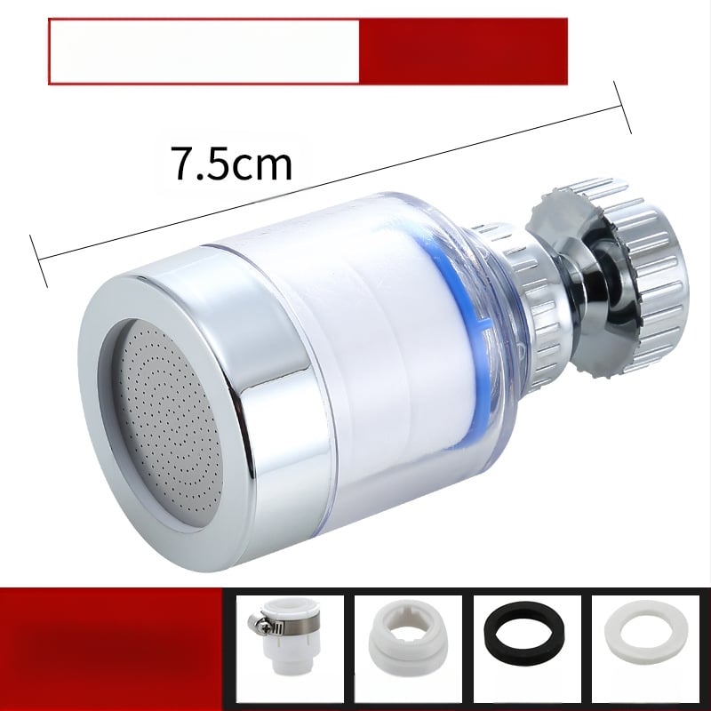 Jaucējkrāna filtra ūdens attīrītājs virtuves šļakatu galvas pagarinātājs ūdens taupīšanas universāls spiediena dušas burbuļotājs