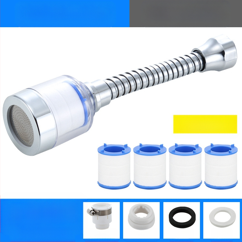 Jaucējkrāna filtra ūdens attīrītājs virtuves šļakatu galvas pagarinātājs ūdens taupīšanas universāls spiediena dušas burbuļotājs