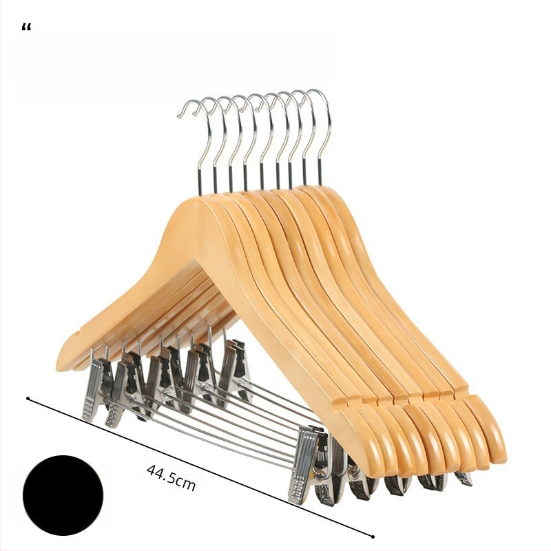 Дървена закачалка за дрехи за хотел, специална закачалка за дрехи от масивна дървесина, магазин за дрехи, неплъзгаща се дървена закачалка за дрехи, закачалка за дрехи, източник на едро