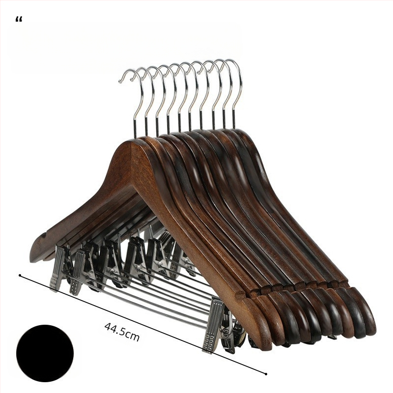 Дървена закачалка за дрехи за хотел, специална закачалка за дрехи от масивна дървесина, магазин за дрехи, неплъзгаща се дървена закачалка за дрехи, закачалка за дрехи, източник на едро