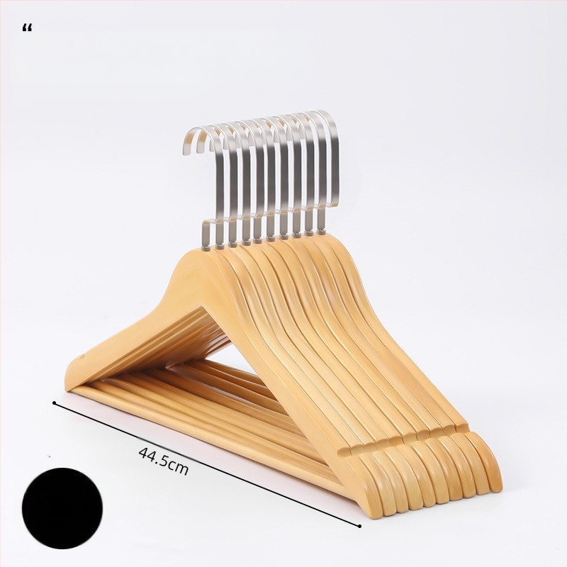 Дървена закачалка за дрехи за хотел, специална закачалка за дрехи от масивна дървесина, магазин за дрехи, неплъзгаща се дървена закачалка за дрехи, закачалка за дрехи, източник на едро