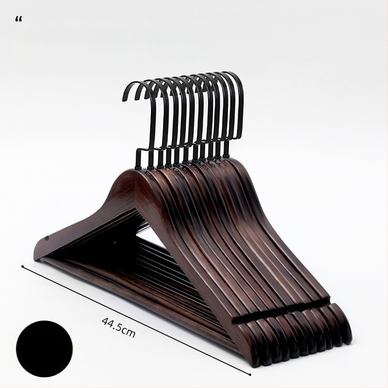 Дървена закачалка за дрехи за хотел, специална закачалка за дрехи от масивна дървесина, магазин за дрехи, неплъзгаща се дървена закачалка за дрехи, закачалка за дрехи, източник на едро