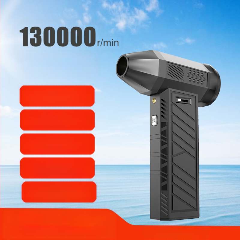 Naujas 130 000 apsisukimų rankinis smurtinis turbo ventiliatorius lauko nešiojamas kempingo degimo dulkių pripučiamas belaidis pūstuvas