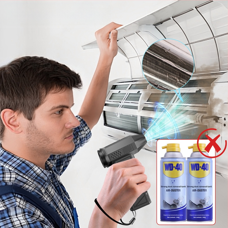 Naujas 130 000 apsisukimų rankinis smurtinis turbo ventiliatorius lauko nešiojamas kempingo degimo dulkių pripučiamas belaidis pūstuvas