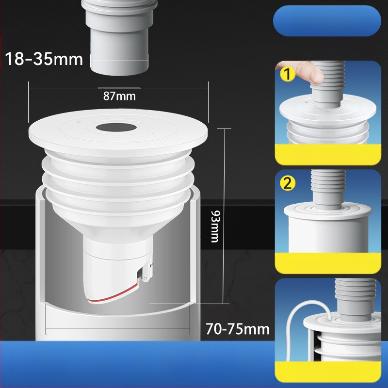 Στεγανοποιητικός δακτύλιος σιλικόνης για σωλήνα αποχέτευσης, τάπα νιπτήρα κουζίνας, τάπα σωλήνα αποχέτευσης πλυντηρίου ρούχων, τεχνητό οσμή κατά της επιστροφής