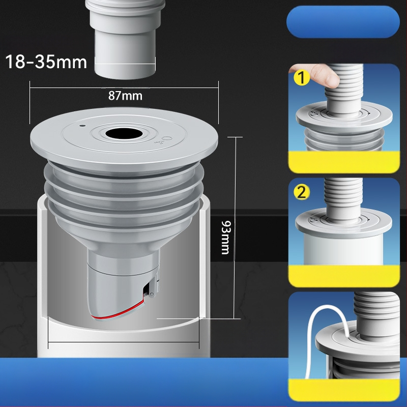 Στεγανοποιητικός δακτύλιος σιλικόνης για σωλήνα αποχέτευσης, τάπα νιπτήρα κουζίνας, τάπα σωλήνα αποχέτευσης πλυντηρίου ρούχων, τεχνητό οσμή κατά της επιστροφής