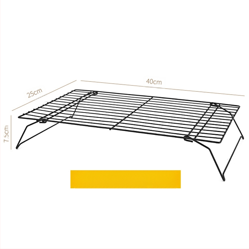 3-kihiline kokkupandav küpsetusrest, koogijahutusrest, leivajahutusrest, küpsiste kuivatusrest, must mittenakkuva jahutusrestiga küpsetamiseks