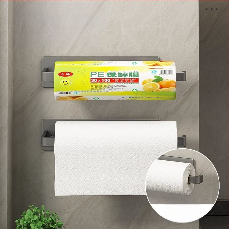 Virtuvinių servetėlių laikiklis, buitinių popierių pakaba, konservavimo plėvelė, ritininio popieriaus laikymo lentynėlė, magnetinė, prie sienos tvirtinama, nepraduriama skudurų lentynėlė