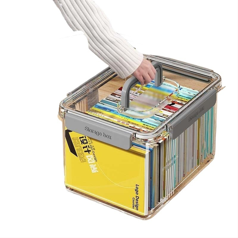 Prozirna kutija za pohranu kućanstva, odjeća, igračke, grickalice, kutija za pohranu knjiga velikog kapaciteta, plastična kutija za organizaciju, zatvorena spavaonica