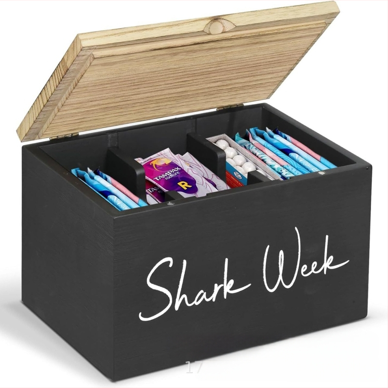 Drvena kutija za pohranu sanitarnih predmeta od vate s preklopnim pretincem za dnevni boravak, stolna kutija za štapiće od vate, masivna drvena kutija za pohranu