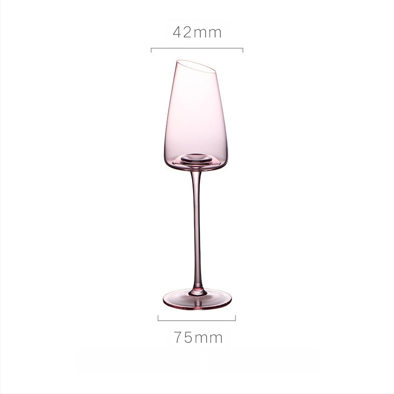 Francuski nagnuti crveni vinski čaša Flamingo kristalna čaša visoke vrijednosti boje crvena vinska čaša posebna vinska čaša za par