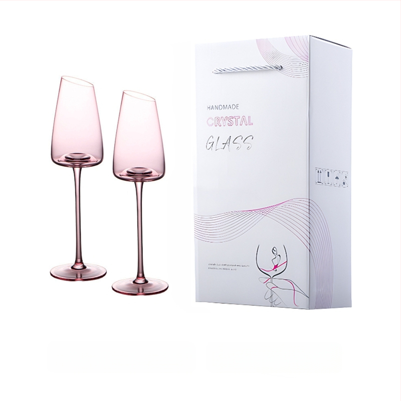 Francuski nagnuti crveni vinski čaša Flamingo kristalna čaša visoke vrijednosti boje crvena vinska čaša posebna vinska čaša za par