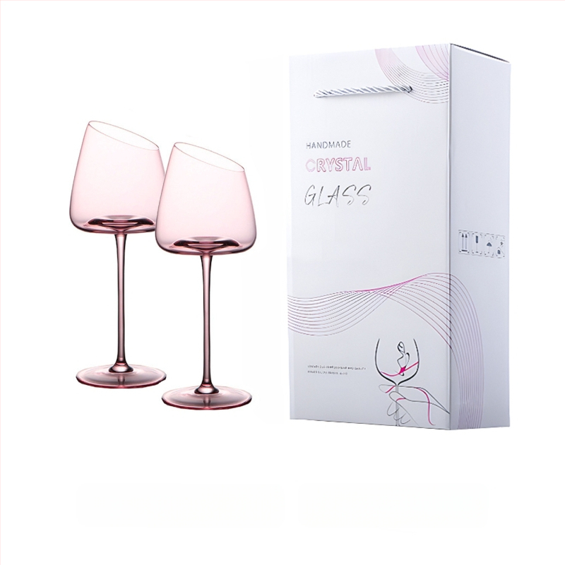 Francuski nagnuti crveni vinski čaša Flamingo kristalna čaša visoke vrijednosti boje crvena vinska čaša posebna vinska čaša za par