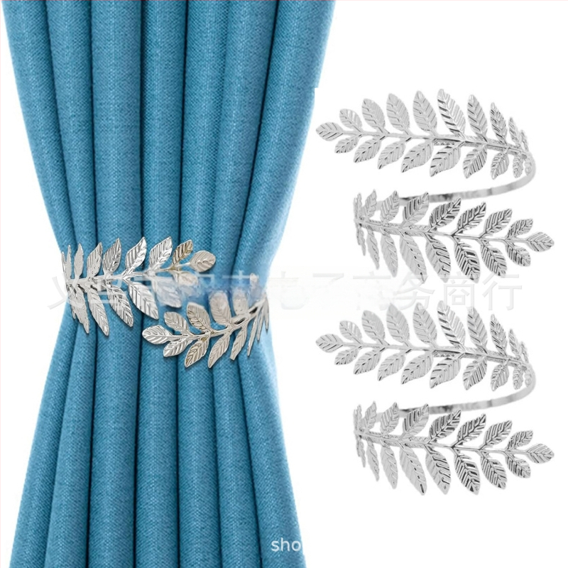 2 броя леки луксозни завеси с катарама, без перфоратор, клонка от пшеница, каишка за уши, висок клас, креативна каишка за завеси, въже за завеси