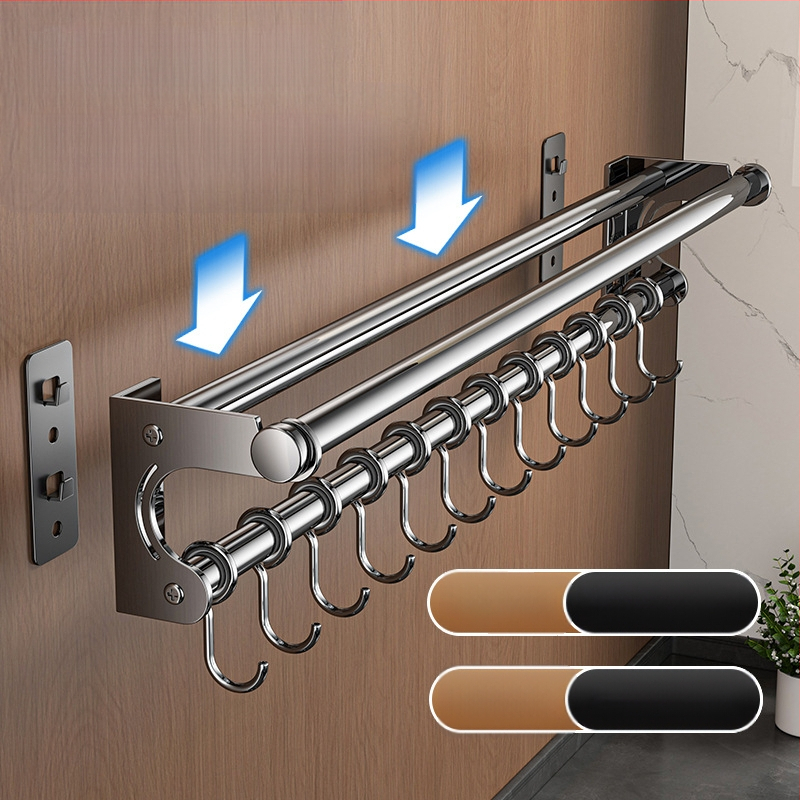 Neperforuojamas peilių laikiklis, 304 nerūdijančio plieno laikymo lentynėlė, virtuvės kabliukas, puodo užvalkalas, pjaustymo lentelė, plastikinės plėvelės servetėlių laikiklis