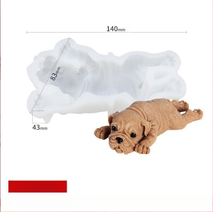 Täienda 3D võrgust punase huulepulgaga sea Shapi koerakoogi vahu silikoonvormi loomaželee jäätise näpuotsaga vormi