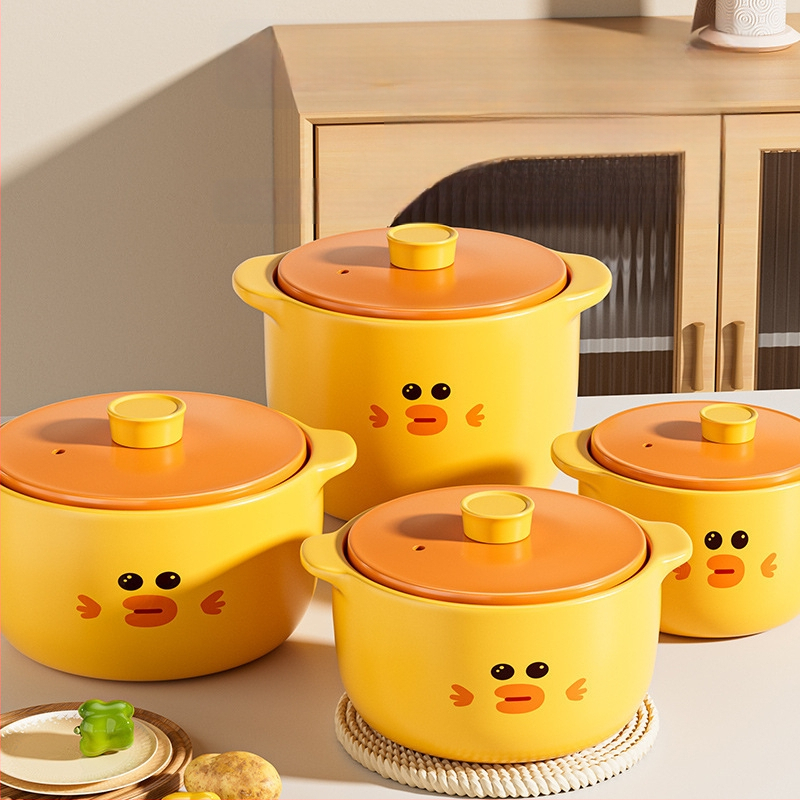 Puodas namams, atsparus aukštai temperatūrai, sausai degantis, neskilinėjantis keraminis dujinės viryklės puodas, ryžių troškinys, sriuba, sriubos puodas