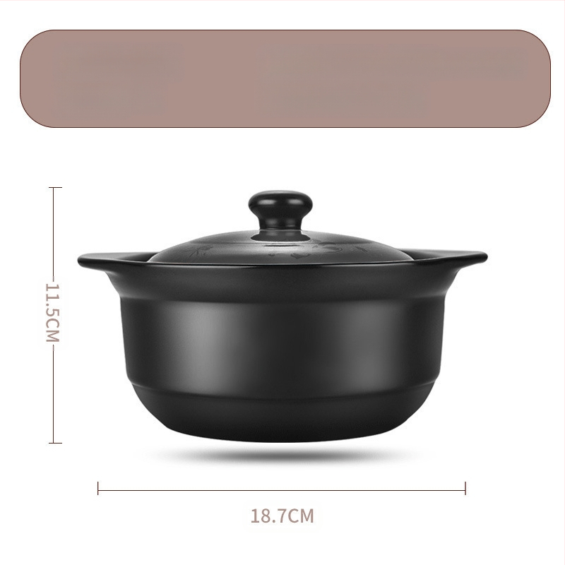 Puodas namams, atsparus aukštai temperatūrai, sausai degantis, neskilinėjantis keraminis dujinės viryklės puodas, ryžių troškinys, sriuba, sriubos puodas