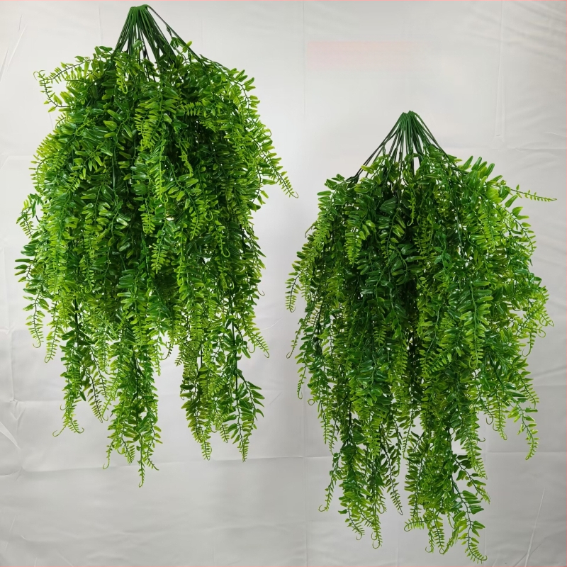 Pārrobežu 69 acu simulācija persiešu lapām, kas piekarināmas pie sienas, ūdensaugi un zaļie augi, mājas dekorēšana, logu ainavu veidošana, plastmasas mākslīgās lapas