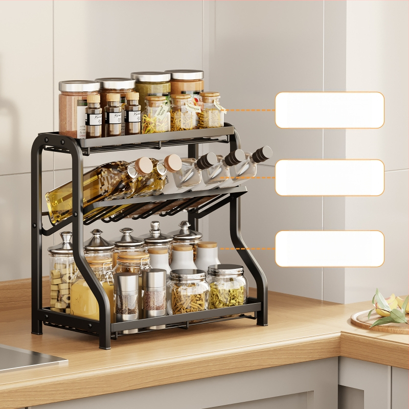 Virtuvės prieskonių laikymo lentynėlė, daugiasluoksnė, siauro tarpo, maža, prieskonių, prieskonių butelių dėžutės, laikymo lentynėlė