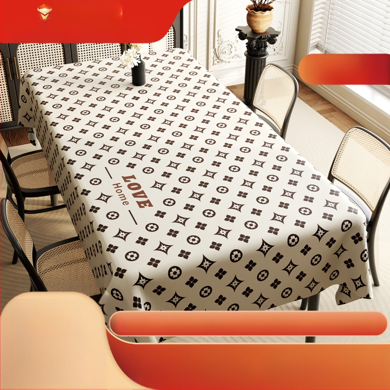 Söögilaua laudlina, veekindel ja õlikindel ühekordne lauamatt, ristkülikukujuline PVC laudlina, kerge, luksuslik, tipptasemel teelaua laudlina