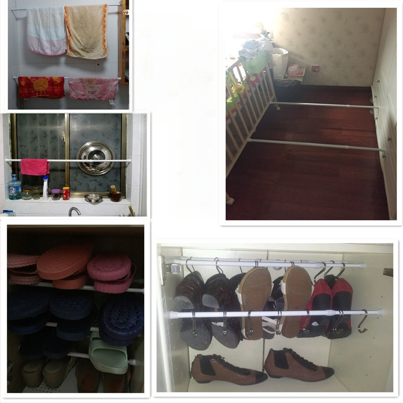 Valge värviga ploomiõie teleskoopvarras multifunktsionaalne dušikardinavarras kardinapuu auguvaba riiete tuulutusvarras jaapani stiilis uksekardinapuu