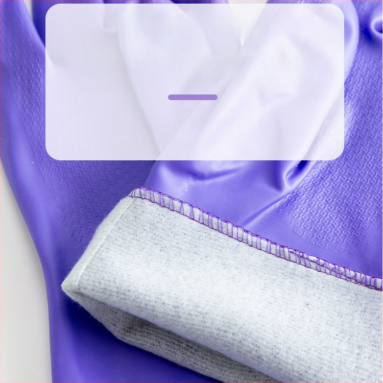 Flocking integruotos buitinės latekso pirštinės virtuvės buitinės kašmyro pirštinės sutirštintos Linyi kasdienės indų plovimo pirštinės