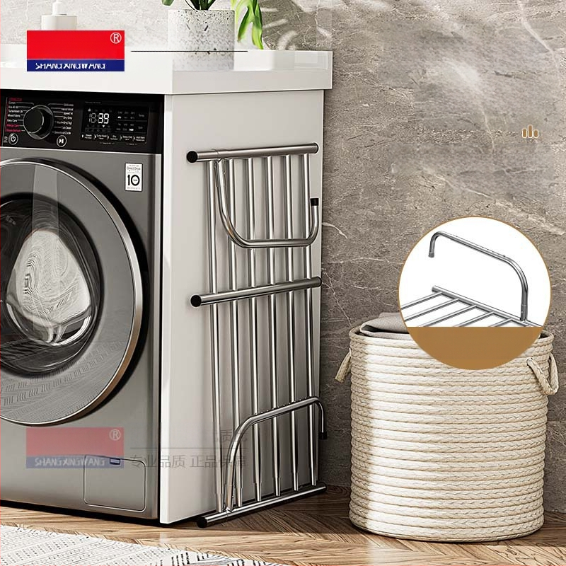 Roostevabast terasest aknast väljatõmmatav riidepuu, augustamata multifunktsionaalne rõdukuivatusrest, riideakna kokkupandav riiul