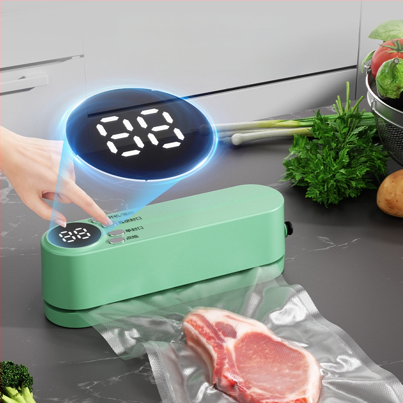 Безжична вакуумна запечатваща машина, машина за опаковане на храни, вакуумна запечатваща машина, малка домакинска машина за пластмасово запечатване, машина за запазване на свежестта, подаръци