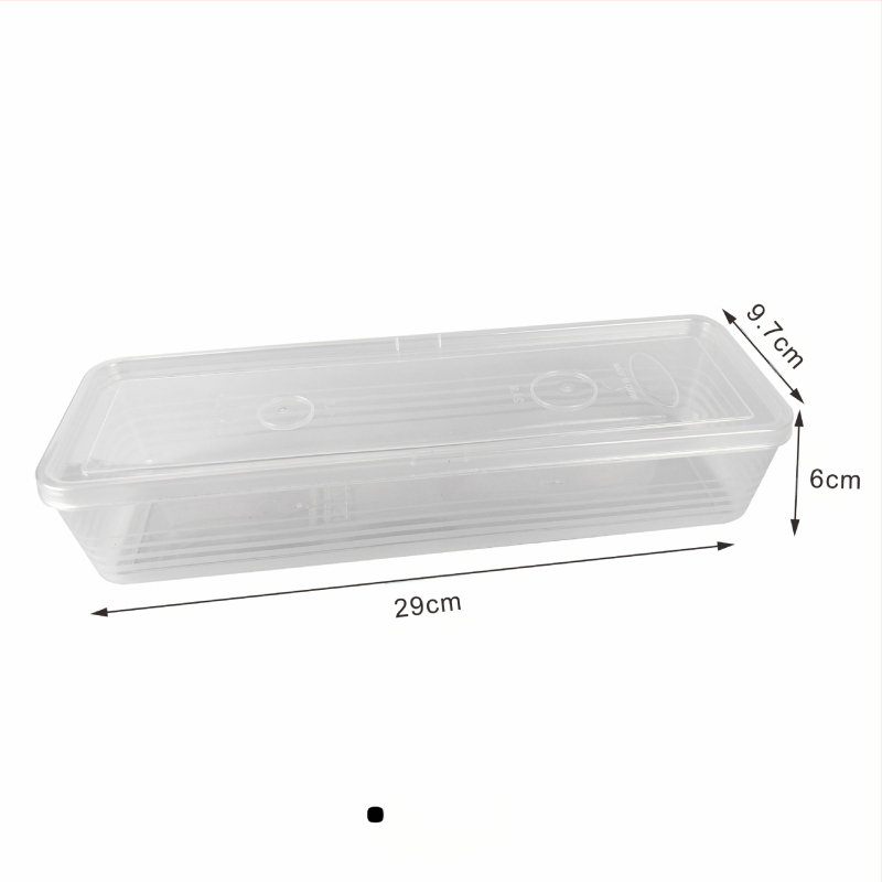 Skalūnų, imbiero, česnako, laiškinių česnakų makaronų laikymo dėžutė Ilga kvadratinė makaronų konservavimo dėžutė Maistinė sandari plastikinė dėžutė