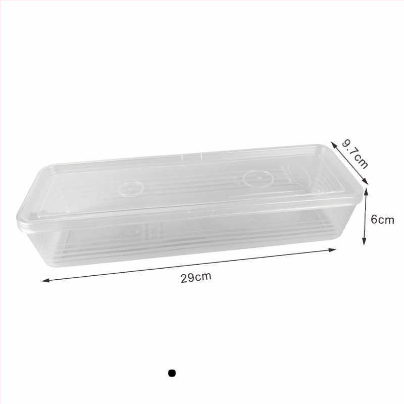 Skalūnų, imbiero, česnako, laiškinių česnakų makaronų laikymo dėžutė Ilga kvadratinė makaronų konservavimo dėžutė Maistinė sandari plastikinė dėžutė