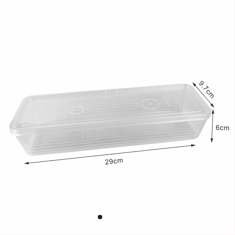 Skalūnų, imbiero, česnako, laiškinių česnakų makaronų laikymo dėžutė Ilga kvadratinė makaronų konservavimo dėžutė Maistinė sandari plastikinė dėžutė