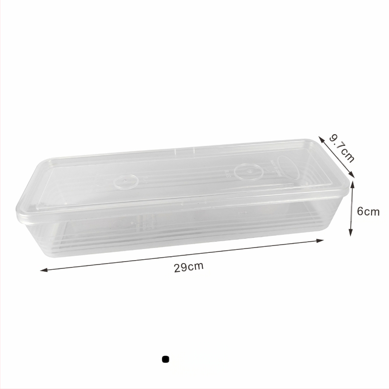 Skalūnų, imbiero, česnako, laiškinių česnakų makaronų laikymo dėžutė Ilga kvadratinė makaronų konservavimo dėžutė Maistinė sandari plastikinė dėžutė