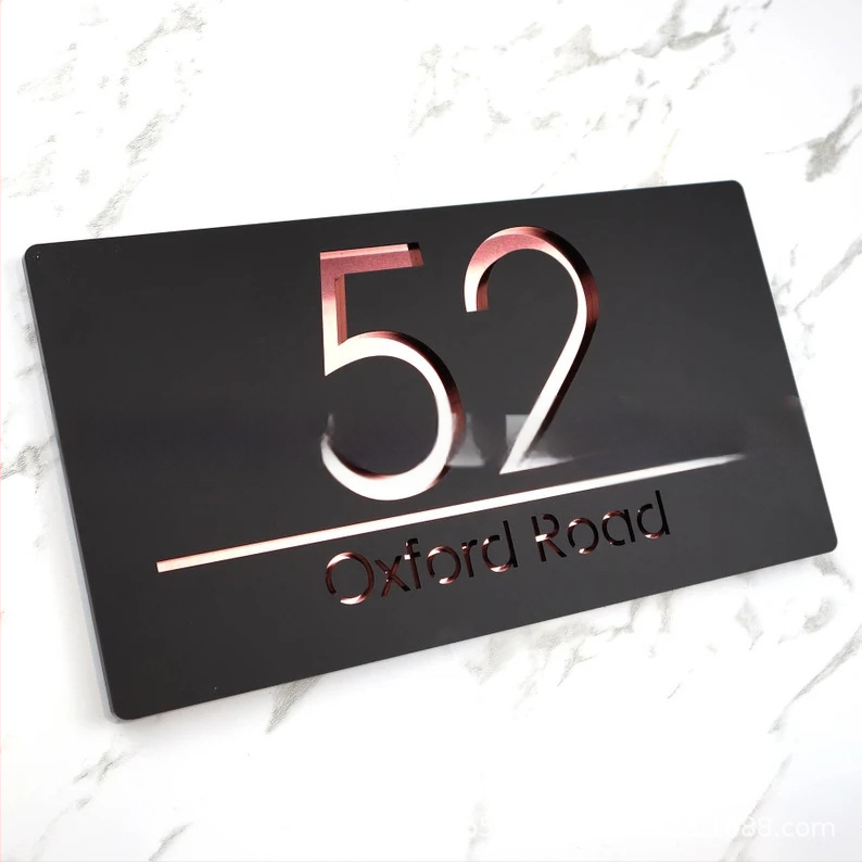 Tarpvalstybinis akrilinis durų ženklas su raginimu, personalizuotas viešbučio nakvynės ir pusryčių langelio tipo privatus kambarys, bendruomenės numerio ženklas