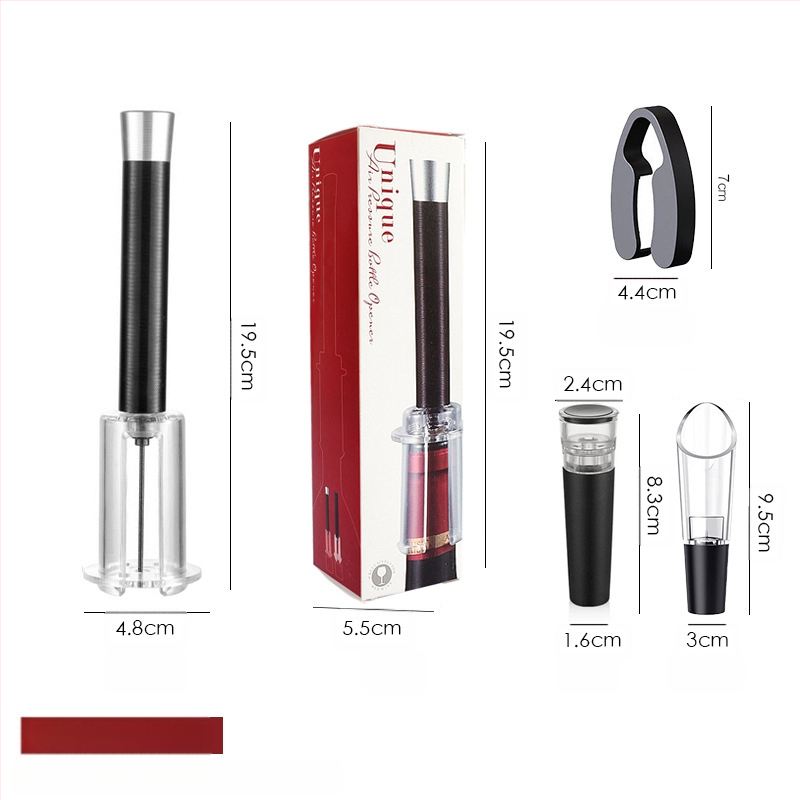 Odijelo za otvaranje boca pod pritiskom preko granice, aluminijska cijev, četverodijelni otvarač za vino, otvor za boce, rezač folije za vino, set za poklon kutiju