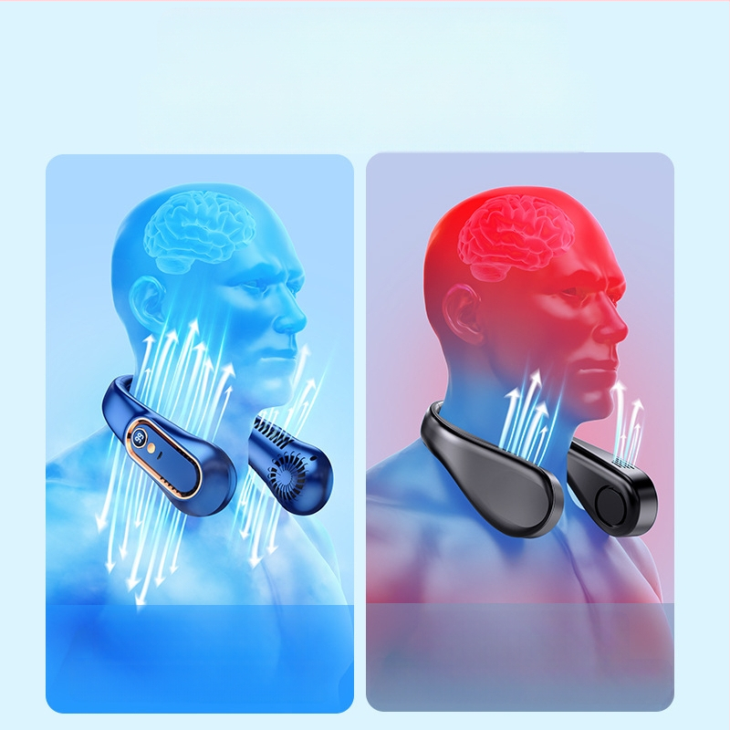 2024 m. naujas pakabinamas kaklo ventiliatorius su USB įkrovimu, nešiojamas, mažas lauko studentų biuro skaitmeninis ekranas, mini