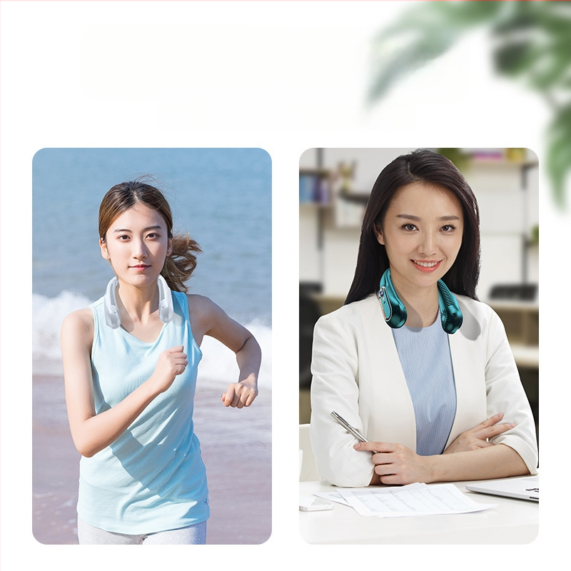 2024 m. naujas pakabinamas kaklo ventiliatorius su USB įkrovimu, nešiojamas, mažas lauko studentų biuro skaitmeninis ekranas, mini