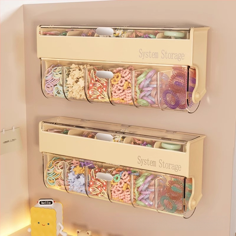 Vaikų plaukų aksesuarų laikymo dėžutė, prie sienos tvirtinama plaukų segtukas, kūdikio mergaitės papuošalai, guminė juosta, plaukų juosta, galvos virvė, separatoriaus dėžutė