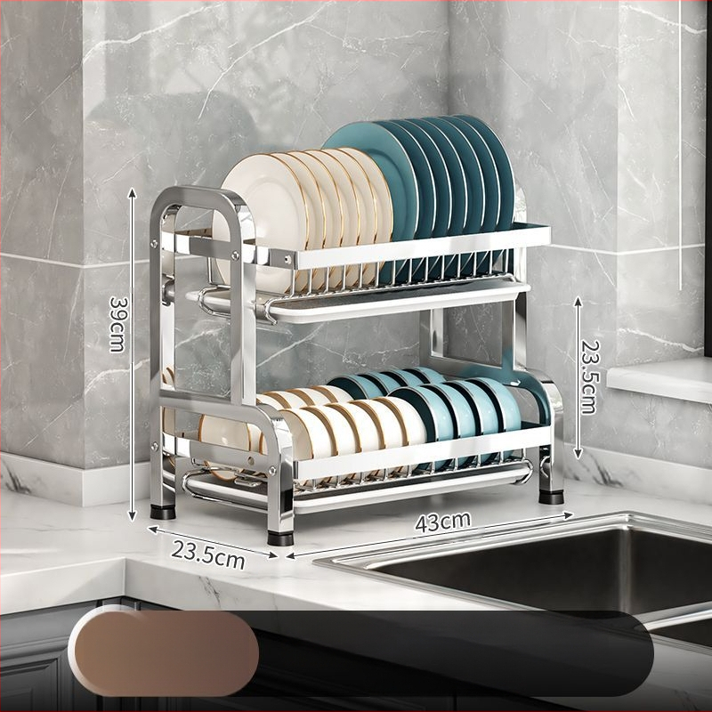 Piiriülesed plahvatused 304 roostevabast terasest köögiriiul nõud ja nõude äravoolurest multifunktsionaalne kausiriiul kausi söögipulkade hoidmiseks