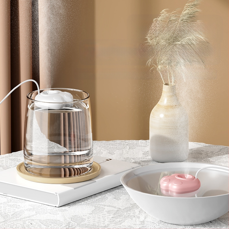 Naujas mini katės letenėlės drėkintuvas purkštuvas nutildo aromaterapijos nešiojamas puodelio drėkintuvas mineralinio vandens butelių purkštuvas