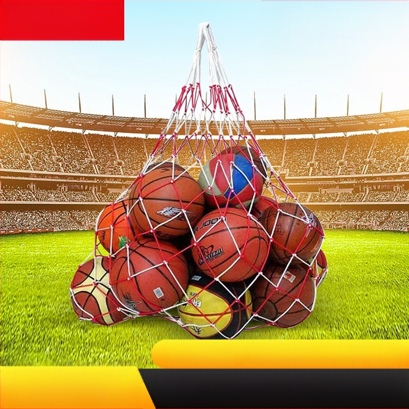 Gamyklinis didmeninis didelis kamuolių kišenės didelis futbolo krepšinio tinklas nešiojamas didelės talpos laikymo tinklo krepšys nešiojamas kamuolių krepšys