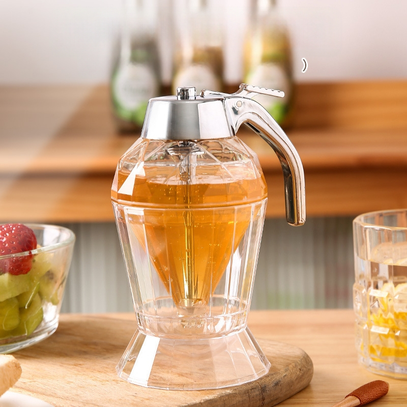 Medaus dozatorius, sirupo sulčių dozatorius, akrilinis medaus sirupo dozatorius, medaus indelis