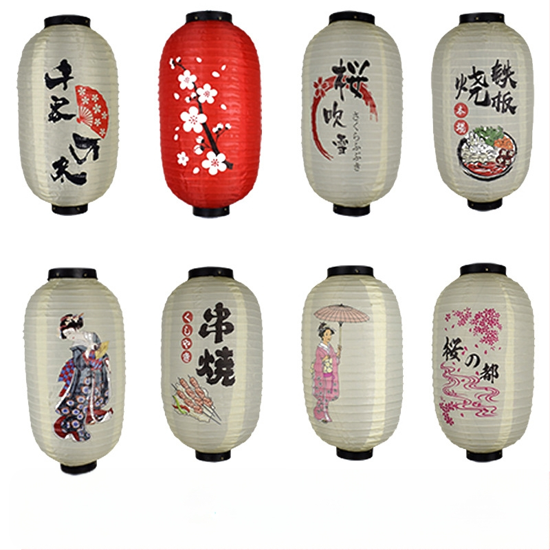 Jaapani ja Korea stiilis laternad, kokkupandavad harjatud laternad, sushi köök, Izakaya restoran, Jaapani stiilis naiste dekoratiivsed talvise melonikujulised lühtrilaternad