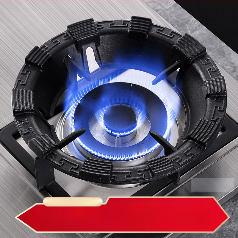 Malmist tuulekindel kate majapidamises kasutatavatele gaasipliitidele, energiasäästlik tulerõngas, äsja täiustatud kaheksahambuline libisemisvastane kronstein